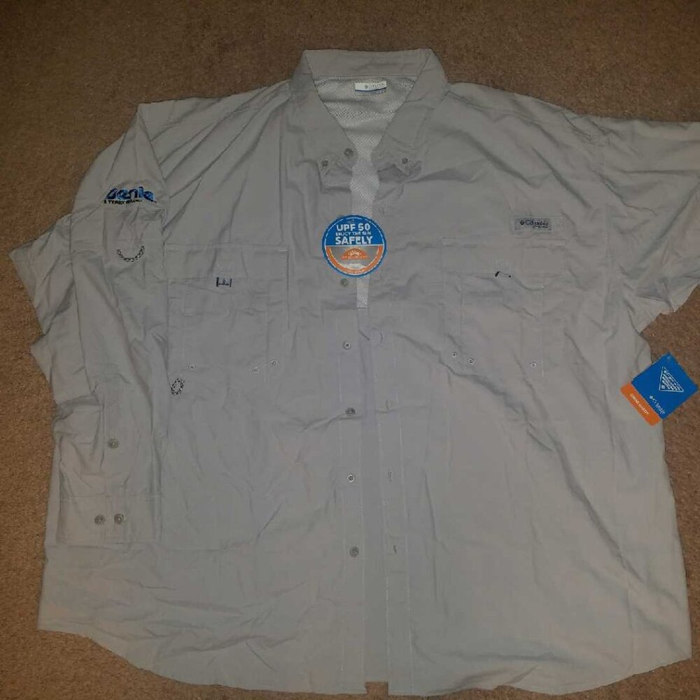 Columbia PFG Men's Bahama II Long-Sleeve Shirt Fossil Tan 3XL (7048 101162) NWT